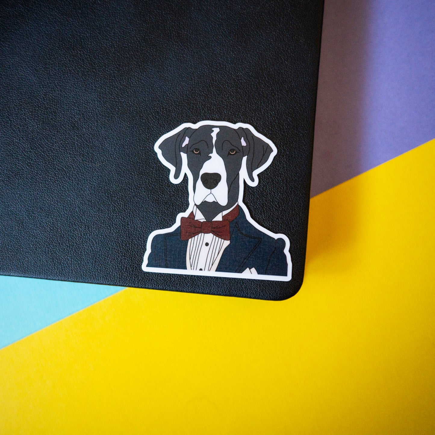 Dapper Dog 3" Sticker - Great Dane