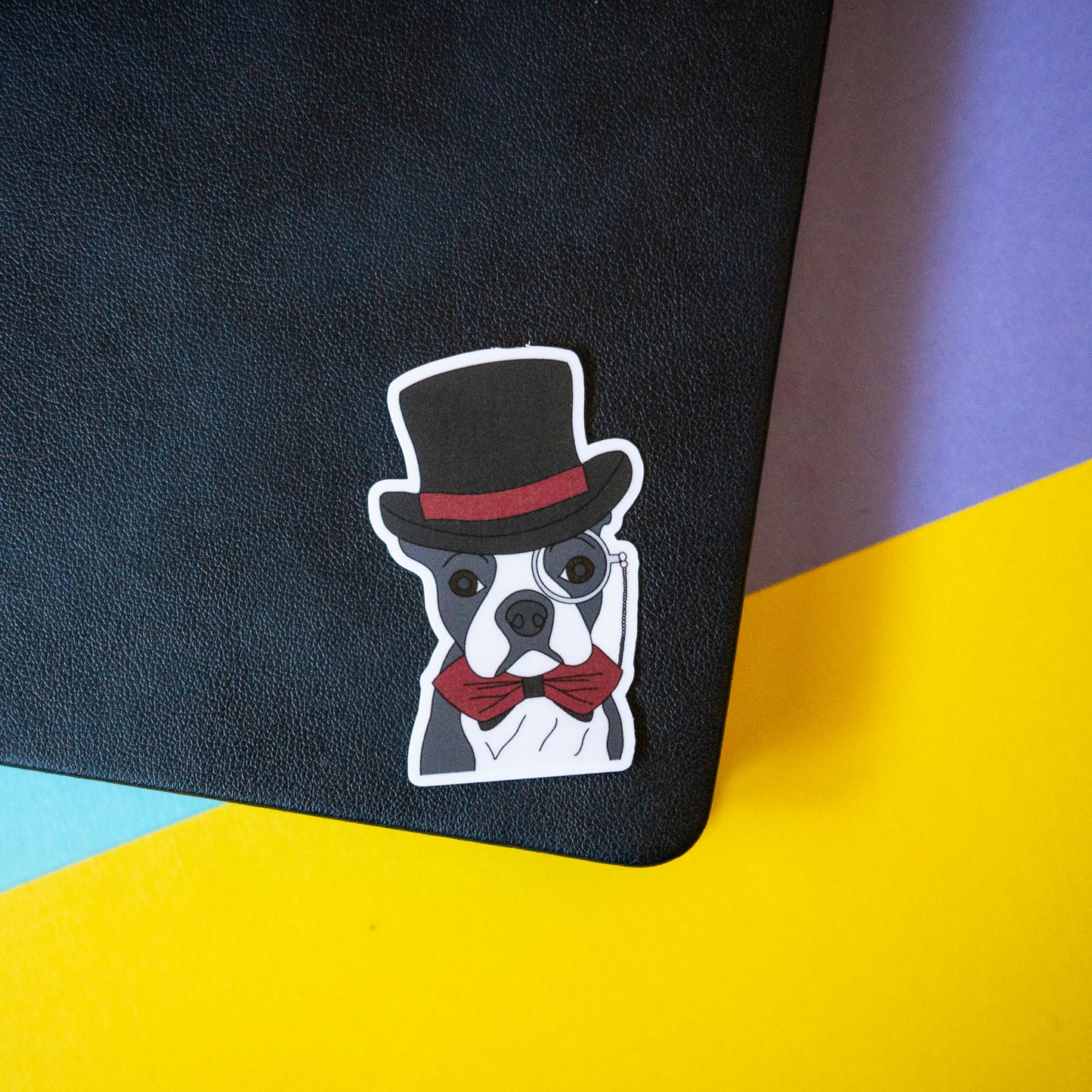 Dapper Dog 3" Sticker - Boston Terrier