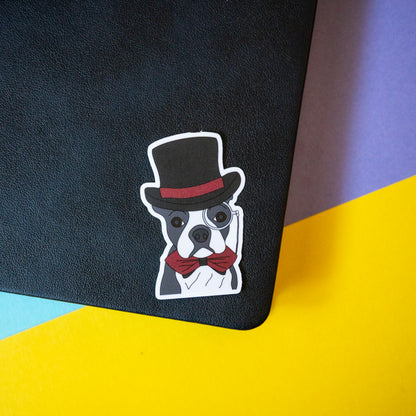 Dapper Dog 3" Sticker - Boston Terrier