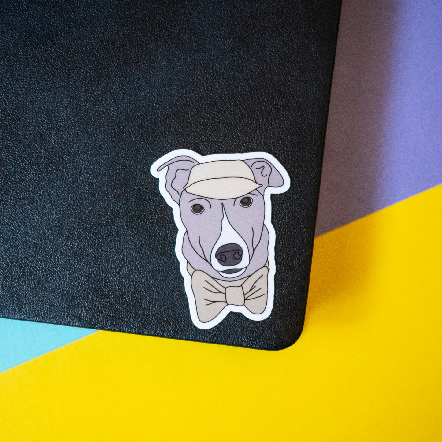 Dapper Dog 3" Sticker - Greyhound