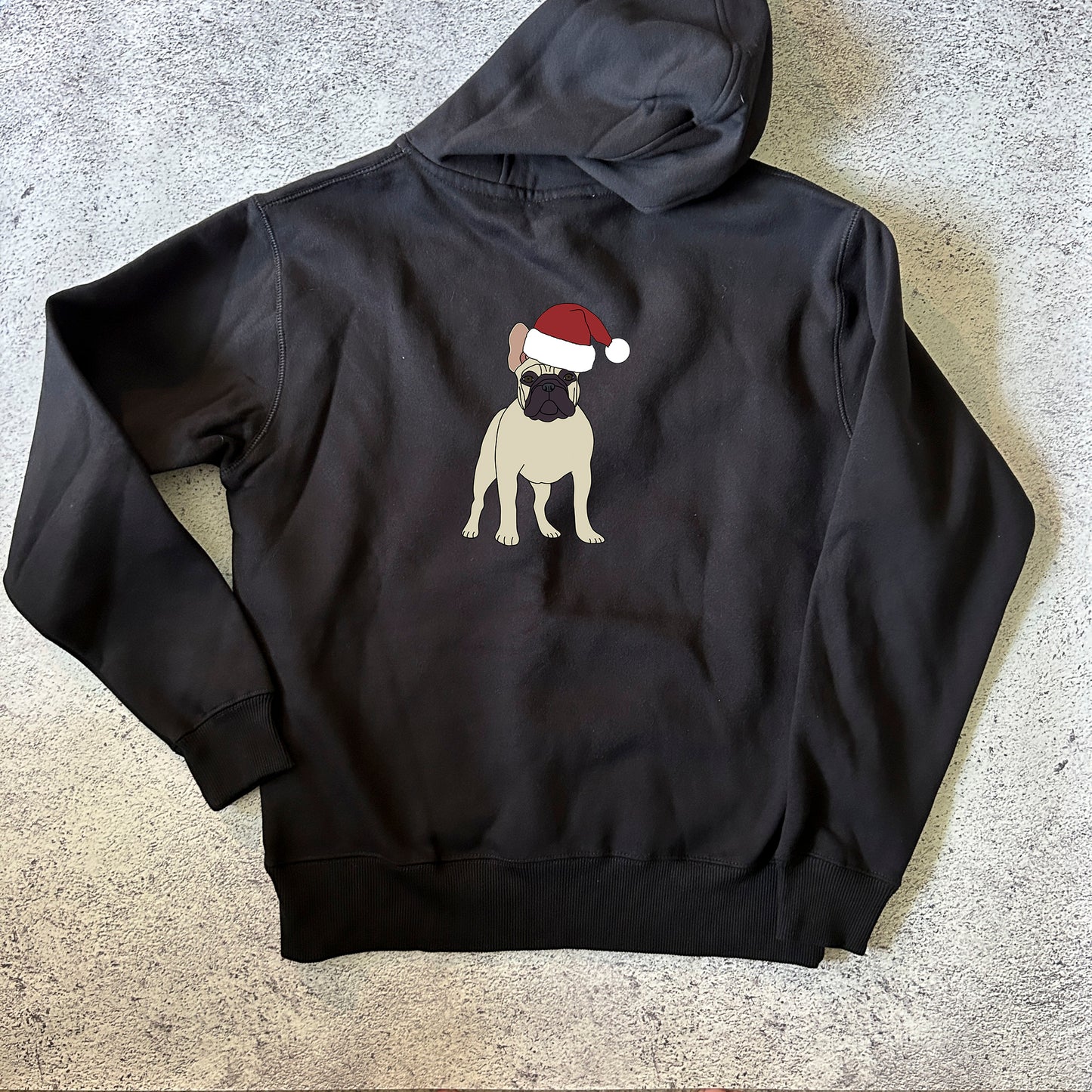 Fawn French Bulldog Christmas Zip Hoodie