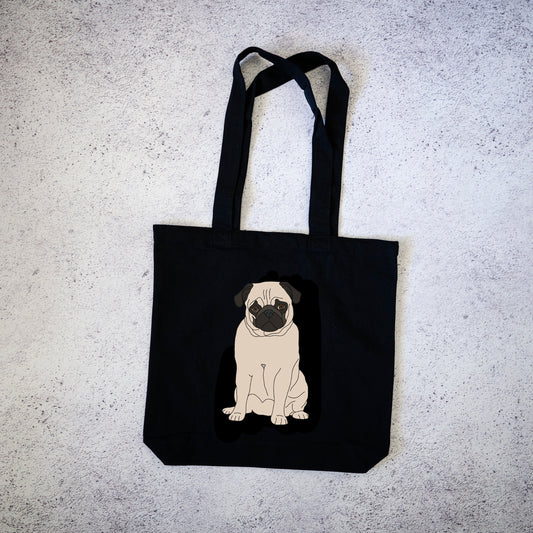 Fawn Pug Canvas Tote Bag