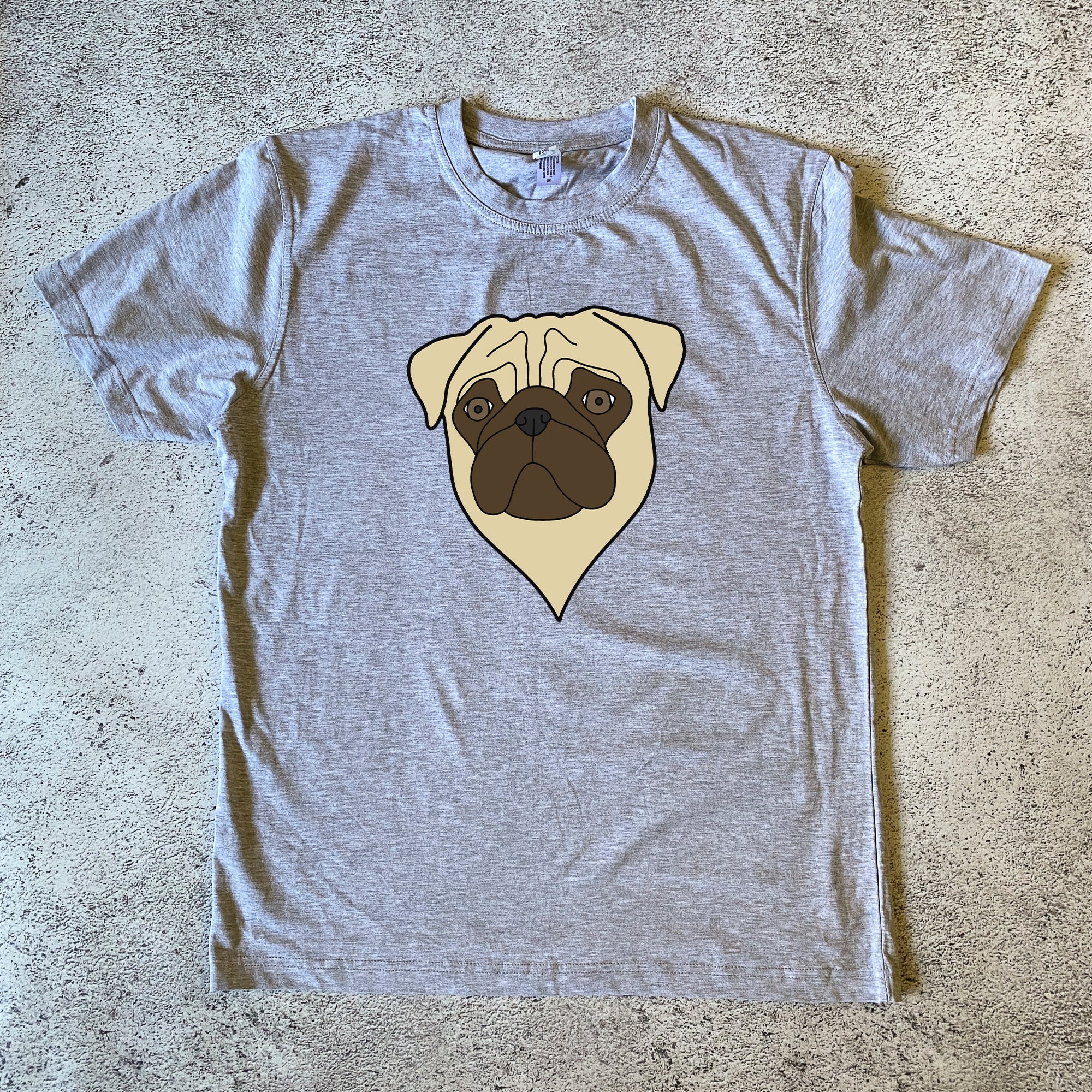 Pug face t shirt hotsell