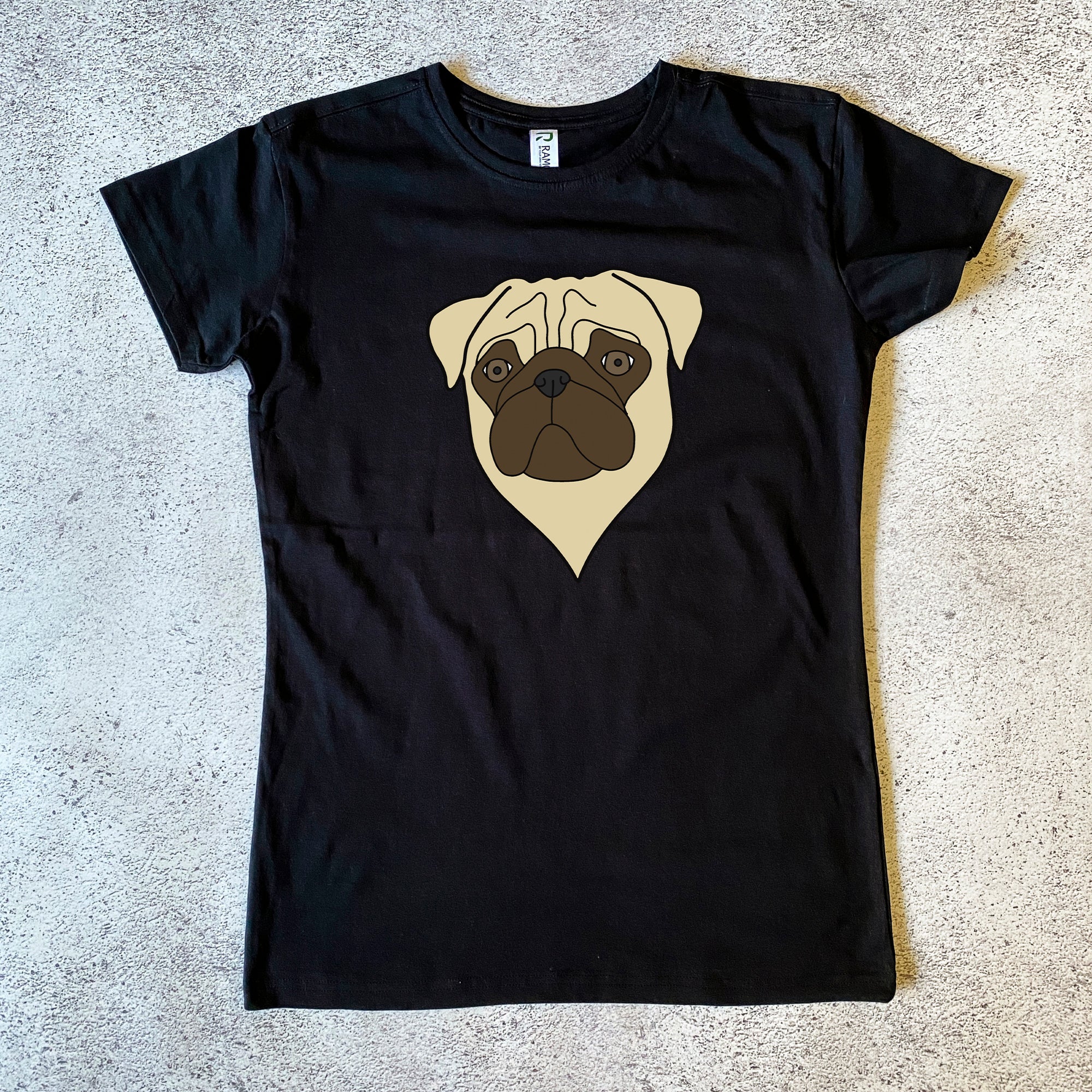 Pug face t shirt hotsell