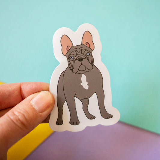 French Bulldog Sticker - Blue