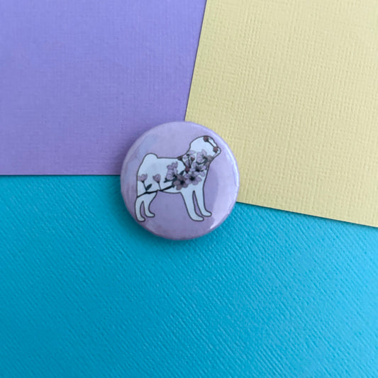 Cherry Blossom Pug Magnet
