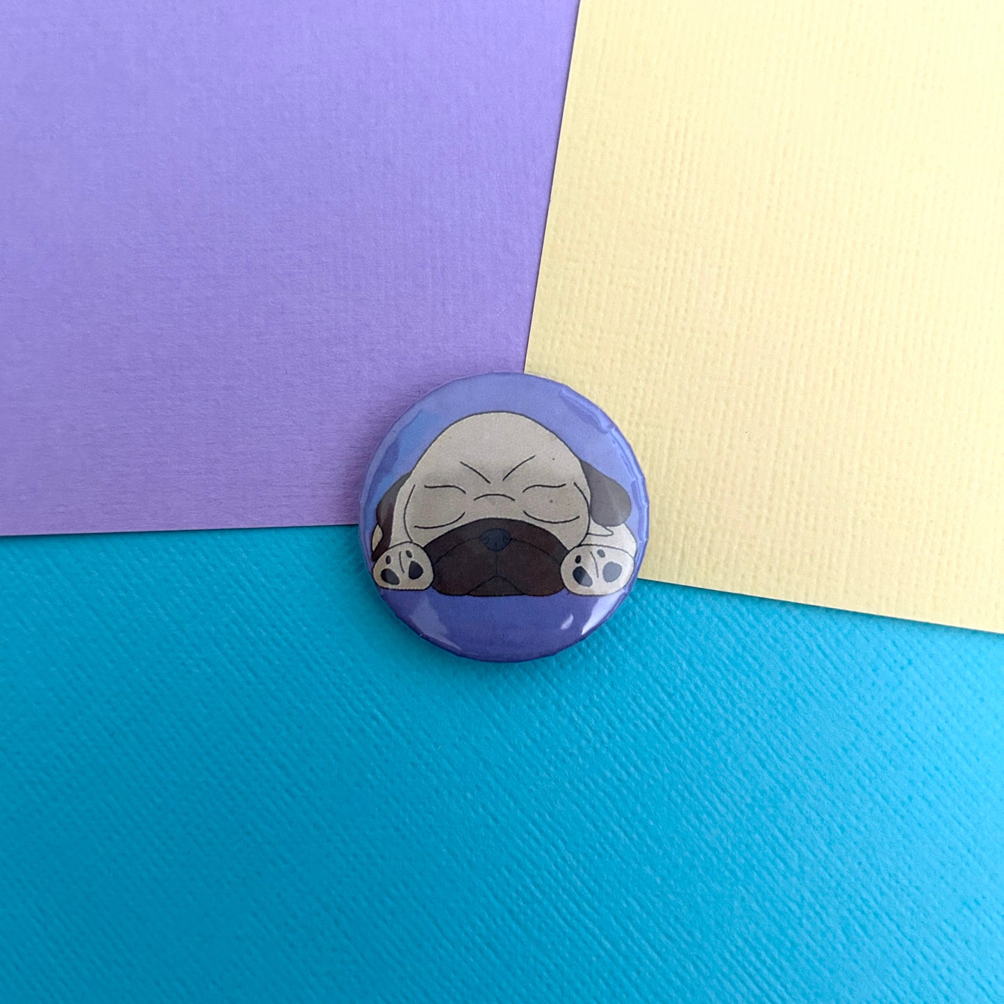 Fawn Sleepy Pug Magnet