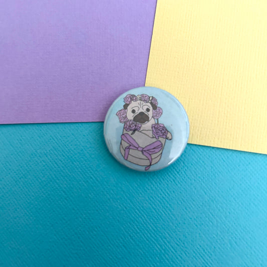 Flower Pug Magnet