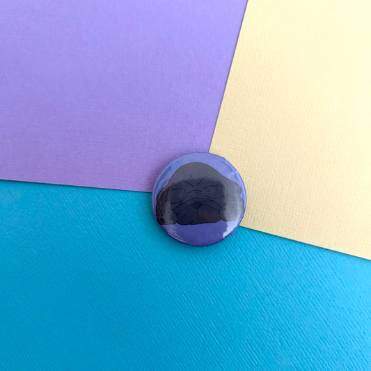 Black Sleepy Pug Magnet