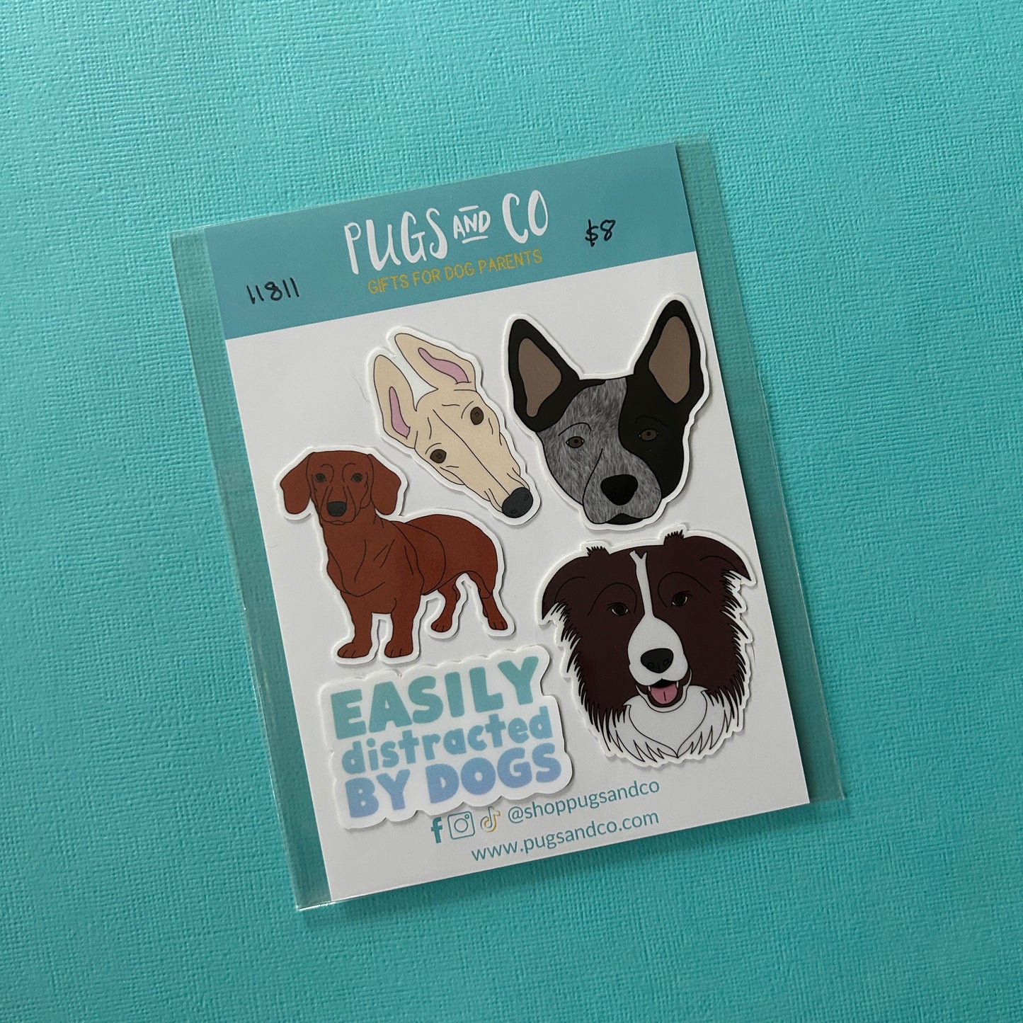 Mixed Dog 2" Sticker Set of 5 - RANDOM