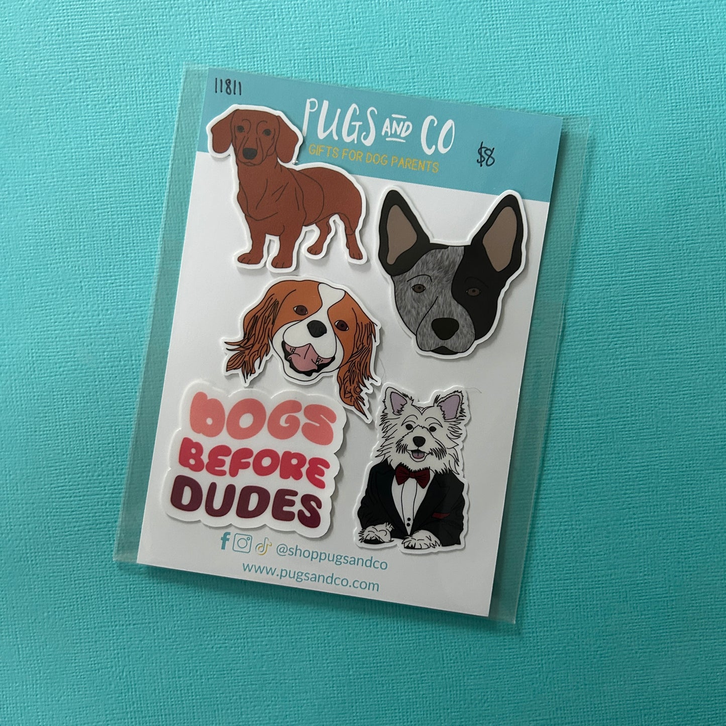 Mixed Dog 2" Sticker Set of 5 - RANDOM