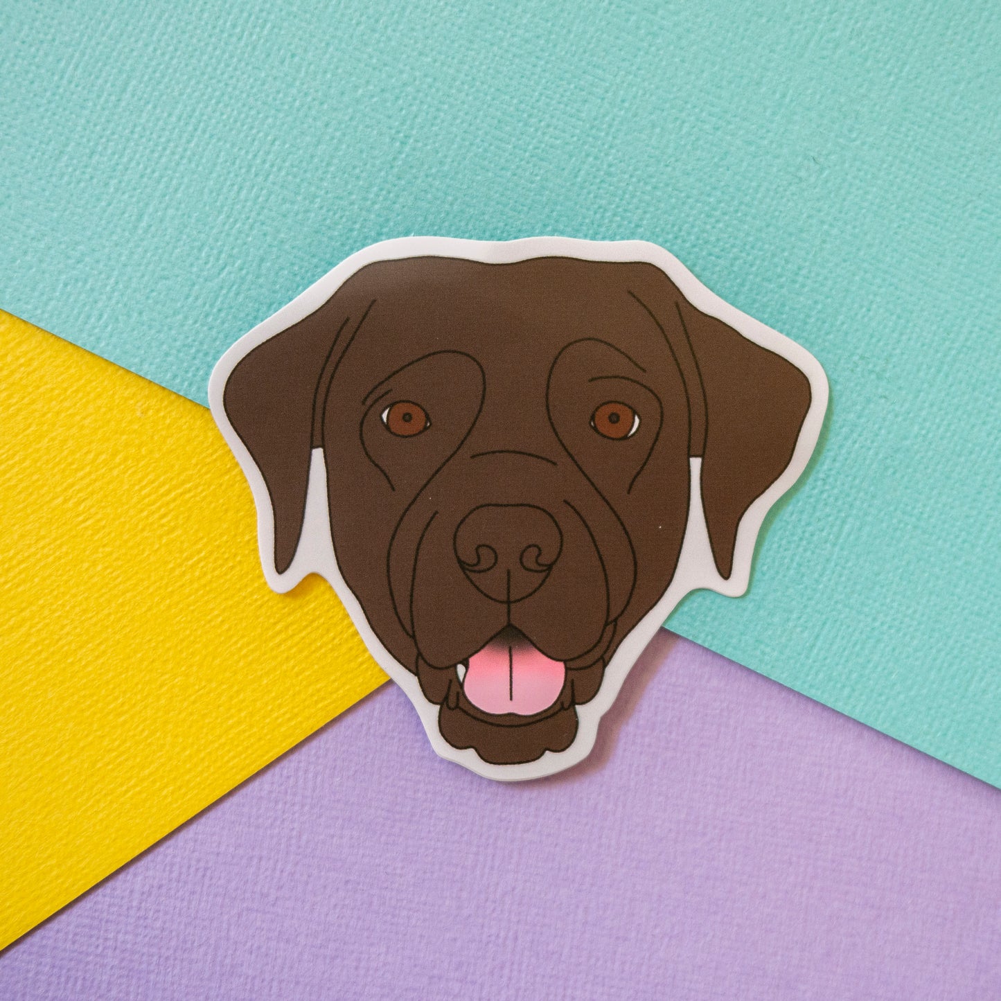 Labrador Sticker - Chocolate