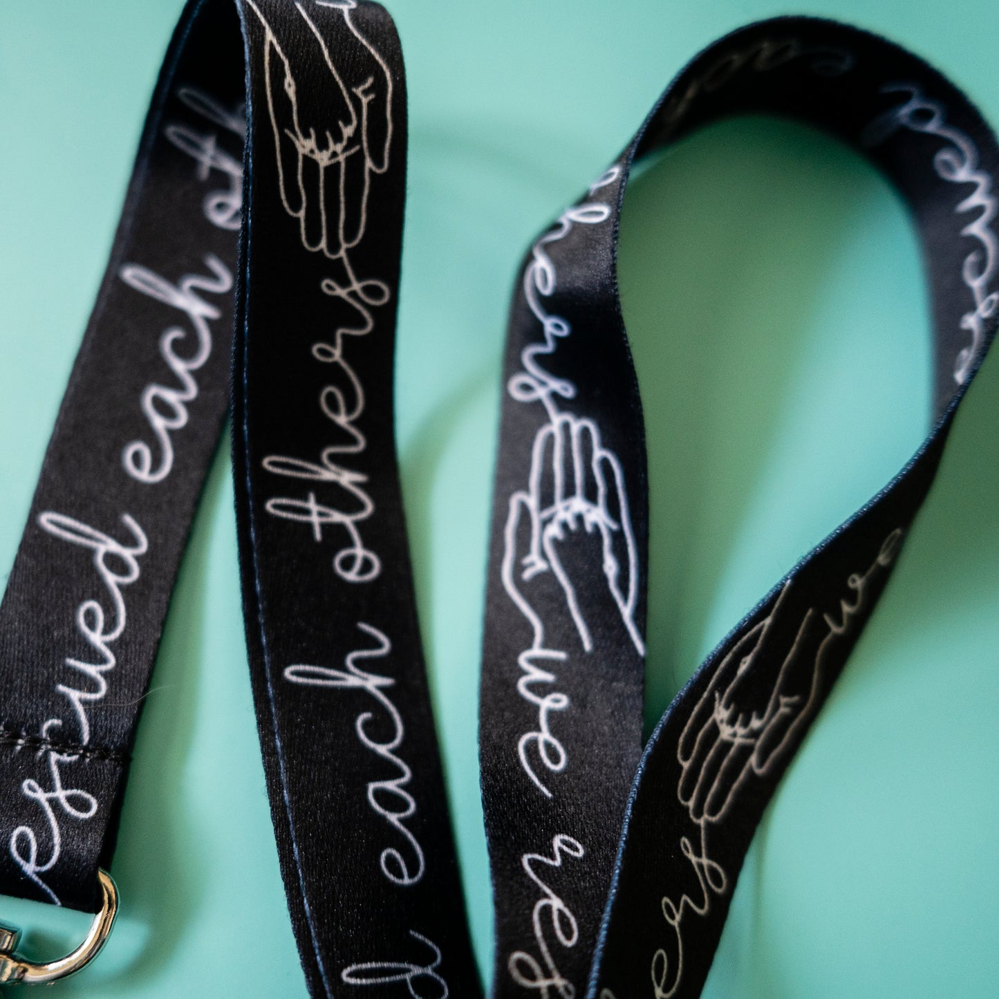 We Rescued Each Other Lanyard - Black