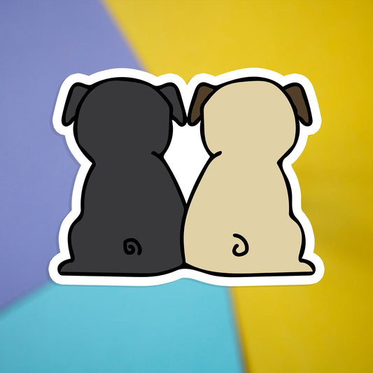 Pug Butts 5" Sticker