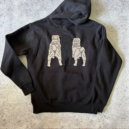 Pug Puppy Butts Hoodie