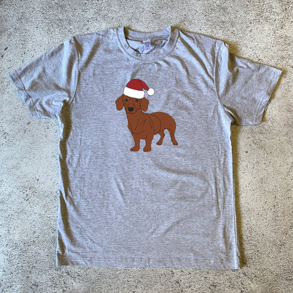 Red Dachshund Christmas Unisex T-Shirt