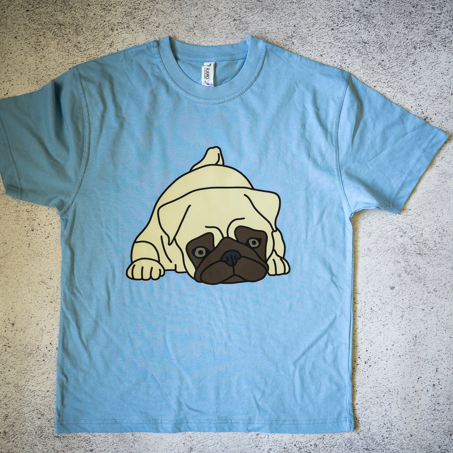 SAMPLE: Cute Fawn Pug Unisex T-shirt - XS