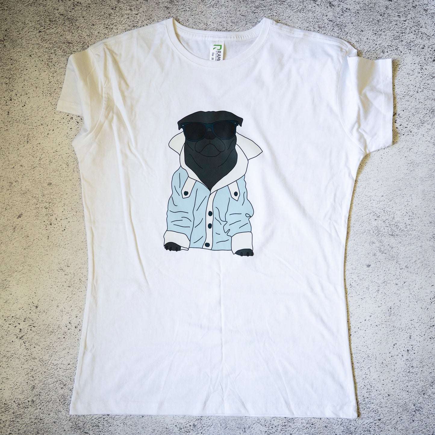 SAMPLE: Cool Black Pug Women's T-shirt - 20