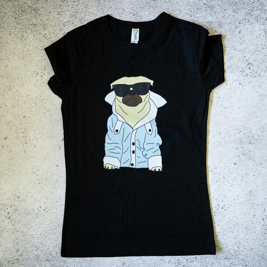 SAMPLE: Cool Fawn Pug Women's T-shirt - 12