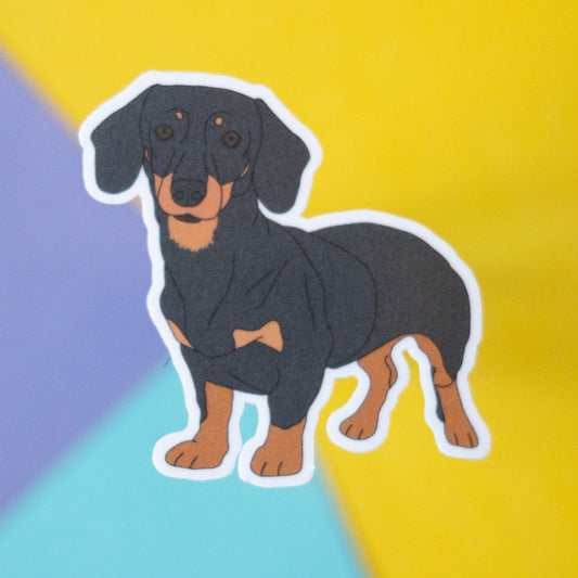 Dachshund 5" Sticker - Black & Tan