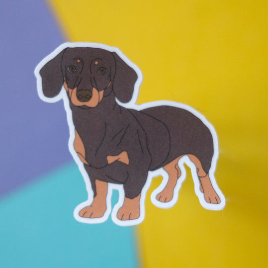 Dachshund 5" Sticker - Brown & Tan