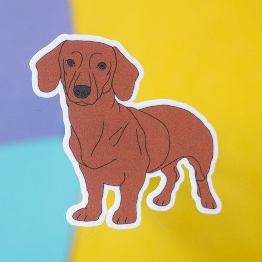 Dachshund 5" Sticker - Red