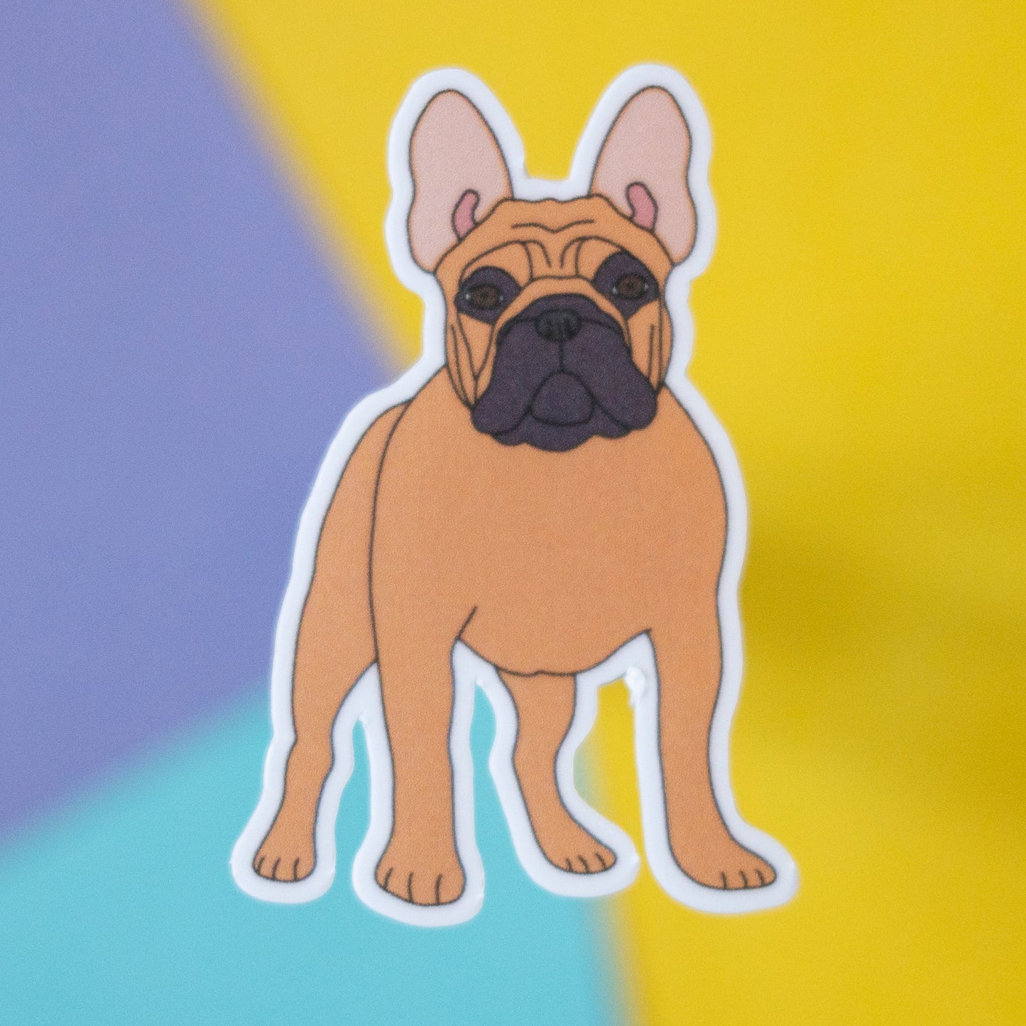 French Bulldog 5" Sticker - Tan