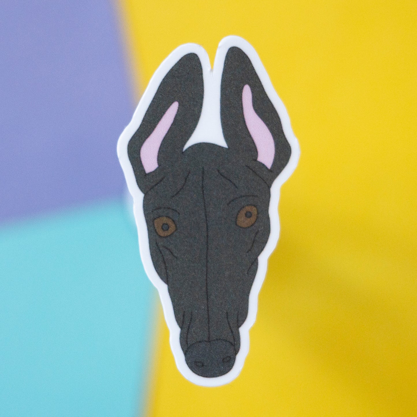 Greyhound 7" Sticker - Black