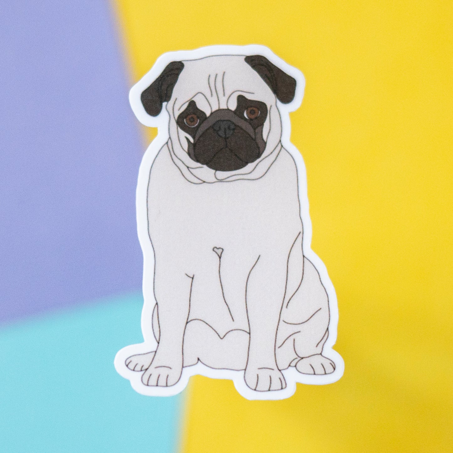 Fawn Pug 7" Sticker