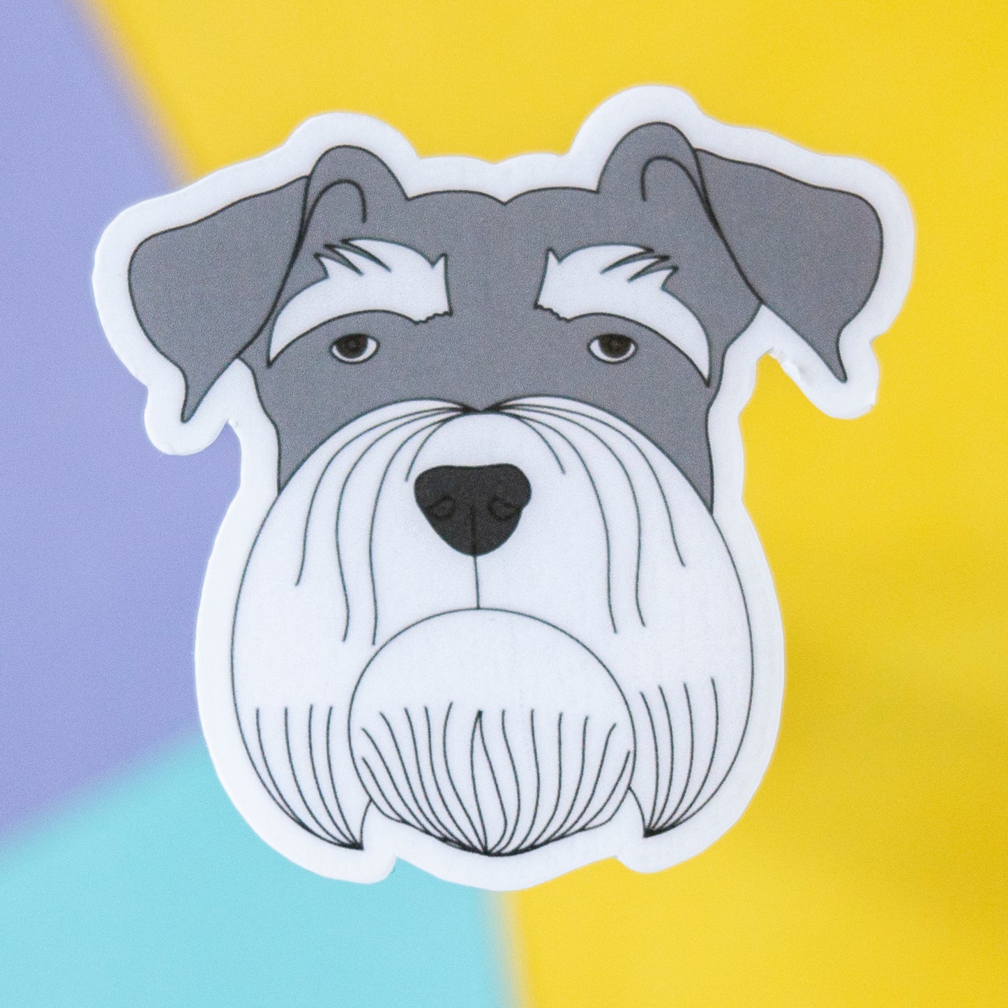 Schnauzer 7" Sticker - Salt & Pepper