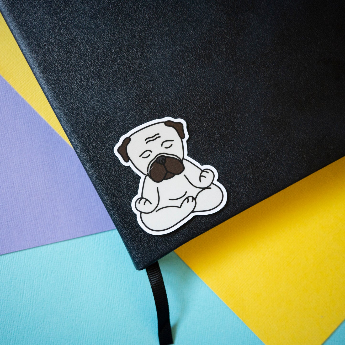 Zen Fawn Pug 2" Sticker