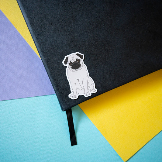 Fawn Pug 2" Sticker