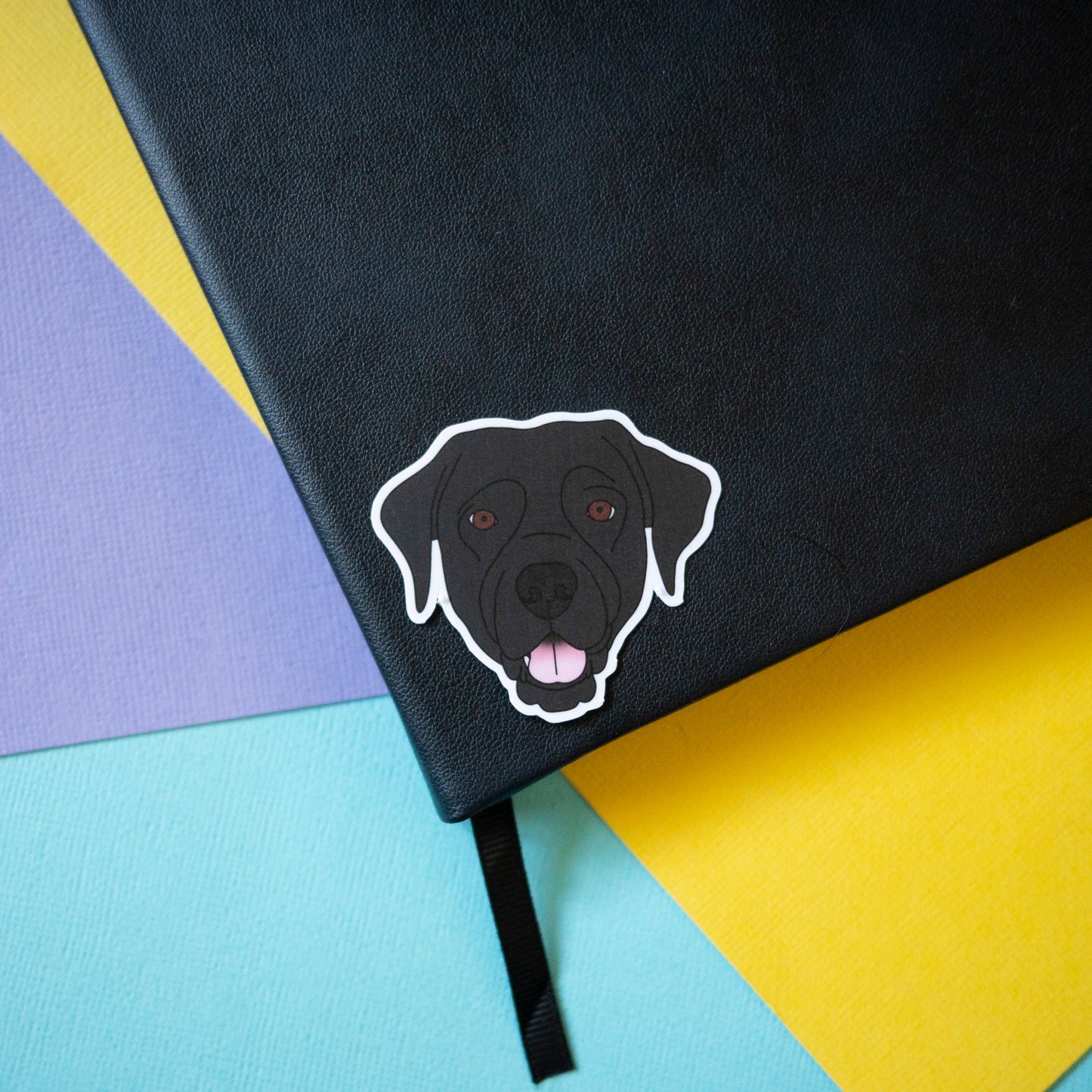 Labrador 2" Sticker - Black