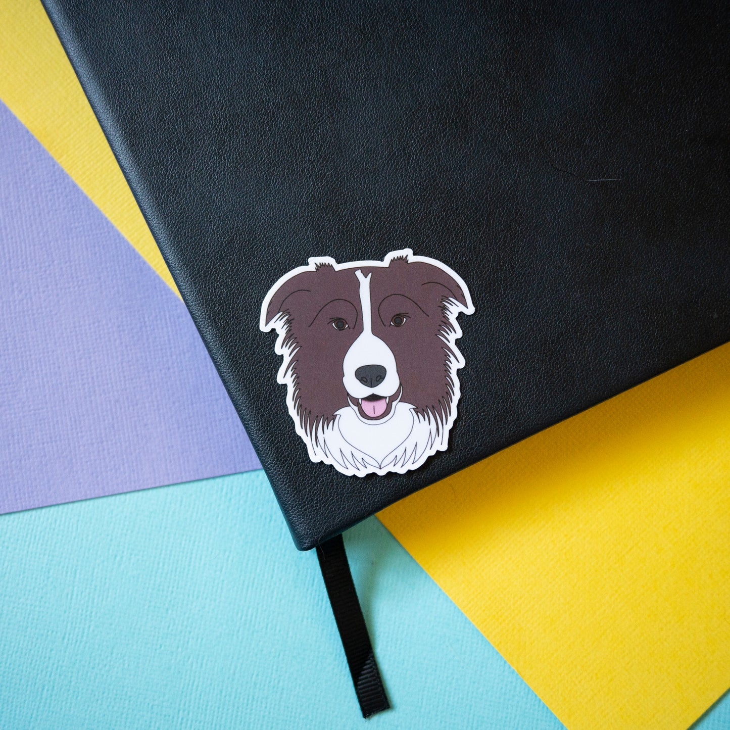 Border Collie 2" Sticker - Brown