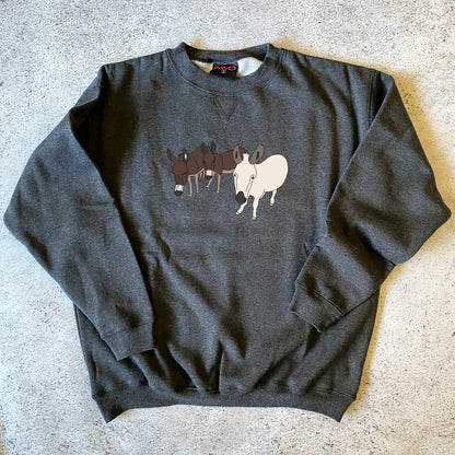 Custom Pet Portrait Sweatshirt - Three Pets
