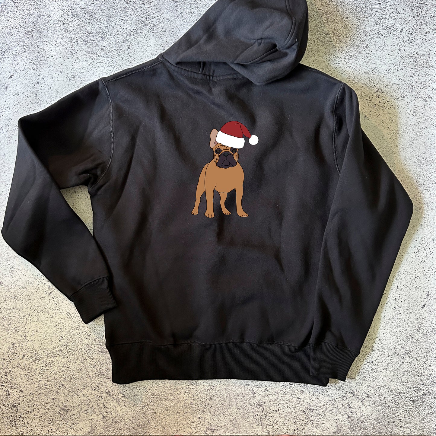 Tan French Bulldog Christmas Zip Hoodie