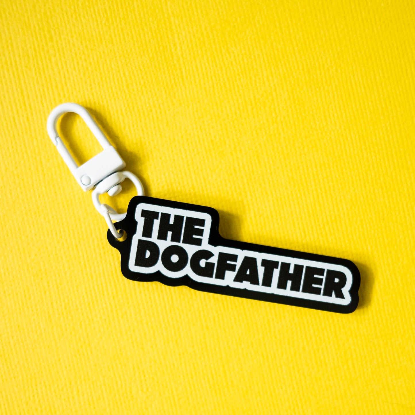 The Dogfather Keychain - Black & White