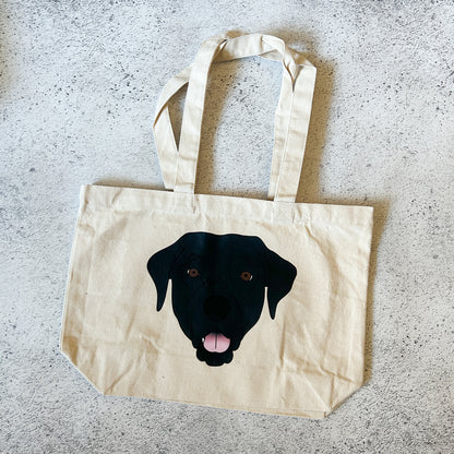 Black Labrador Canvas Tote Bag