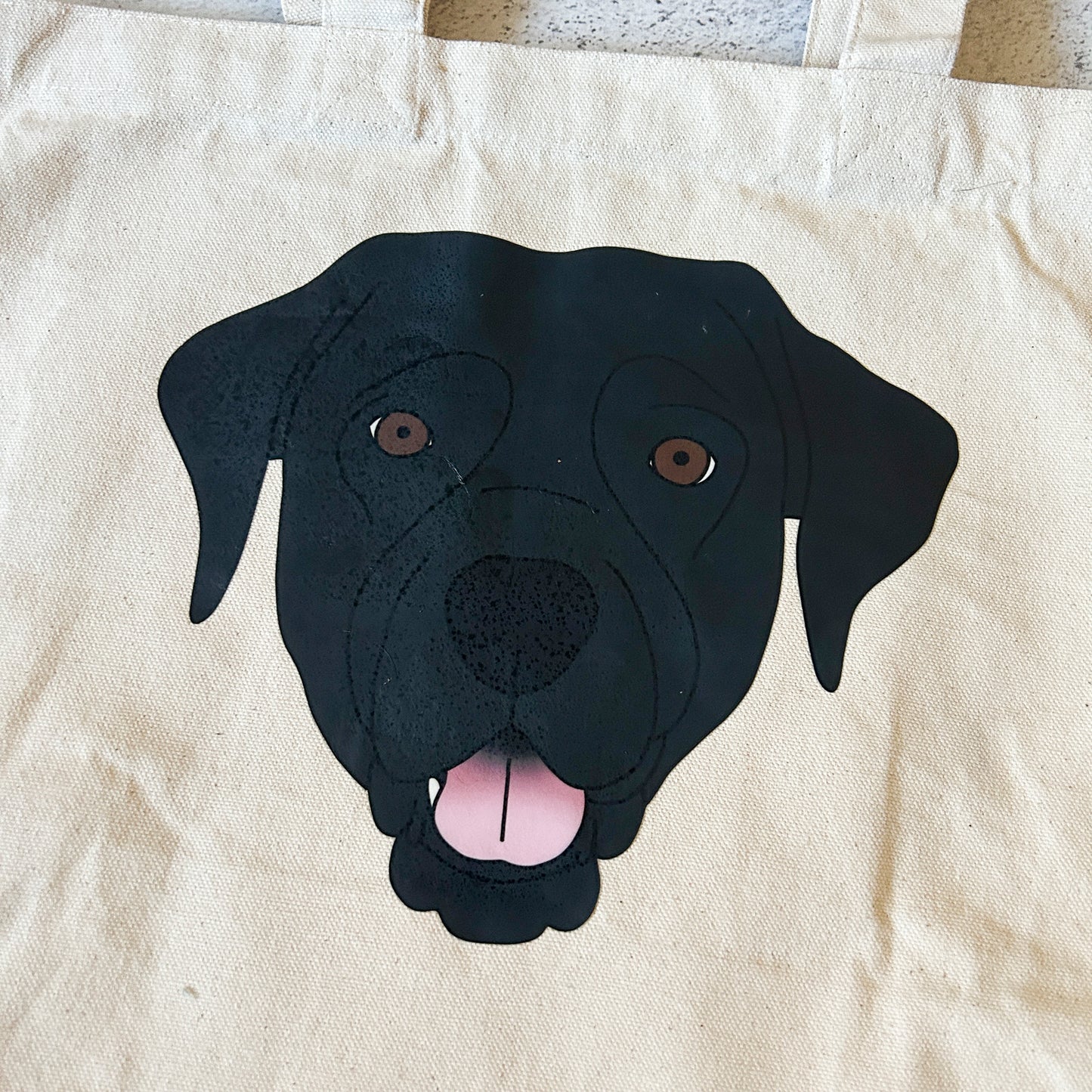 Black Labrador Canvas Tote Bag