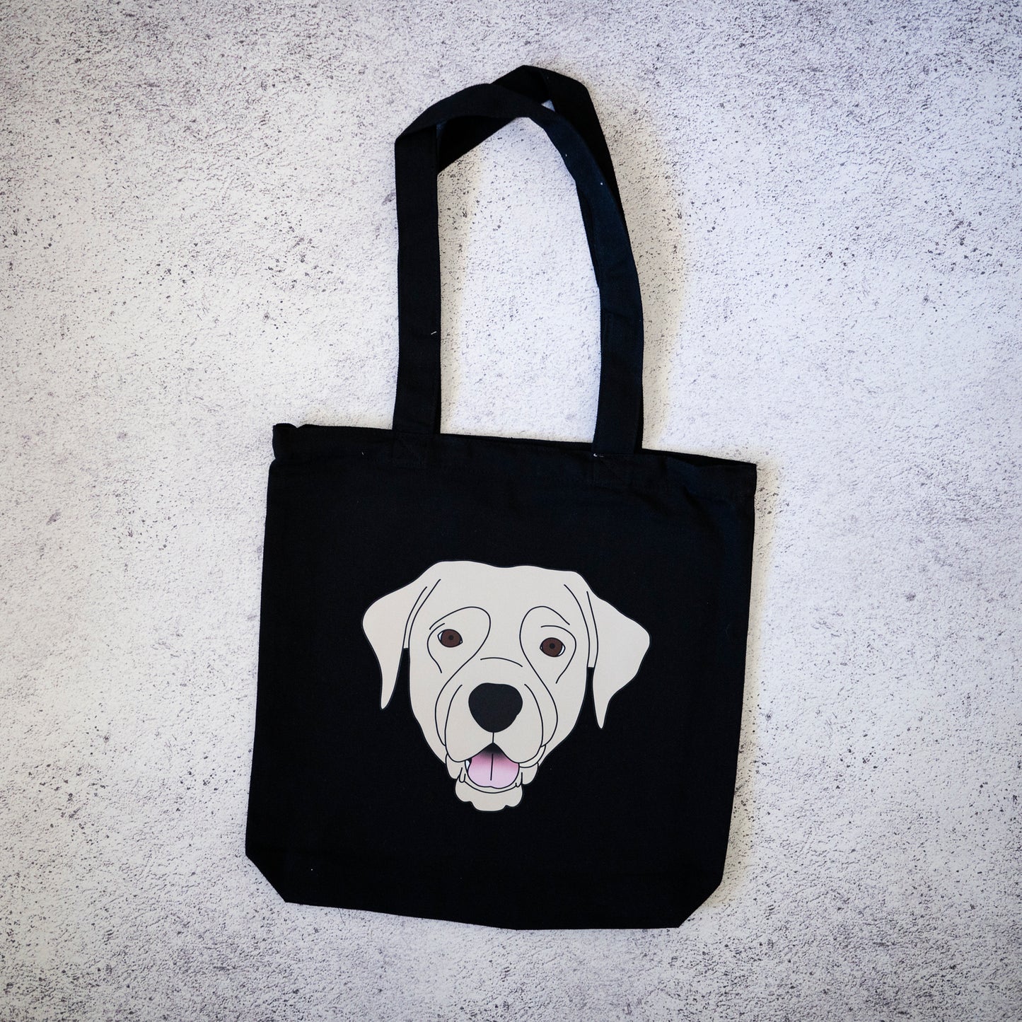 White Labrador Canvas Tote Bag