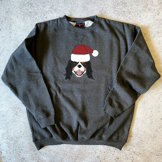 Tri-colour King Charles Cavalier Spaniel Christmas Sweatshirt