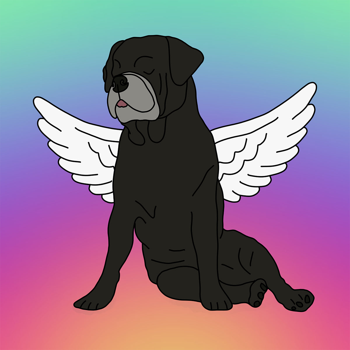 Digital Memorial Pet Portraits - One Pet