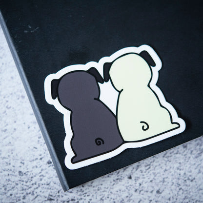 Pug Butts Sticker