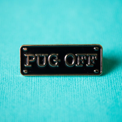 Pug Off Plates Enamel Pin