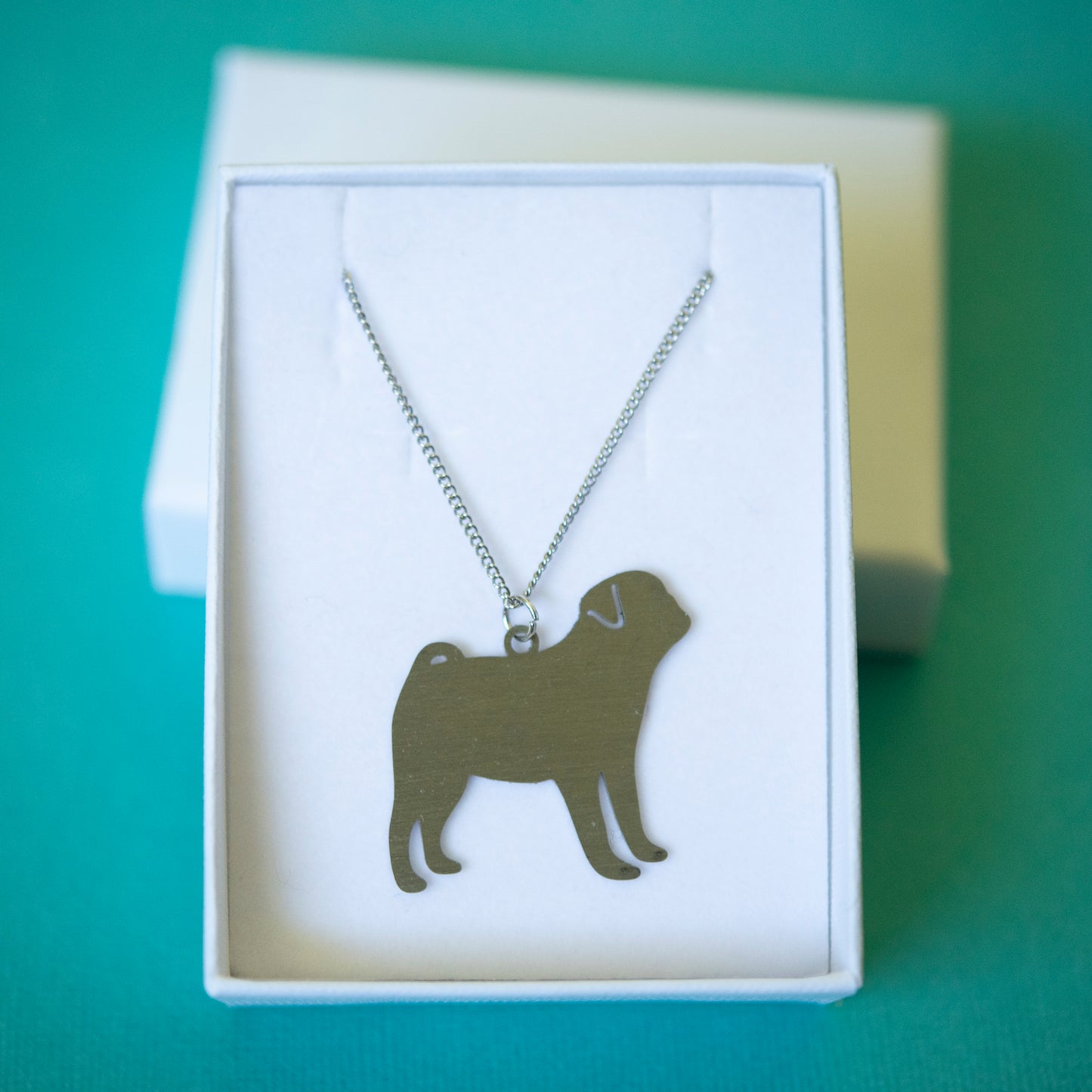 Pug Silhouette Necklace