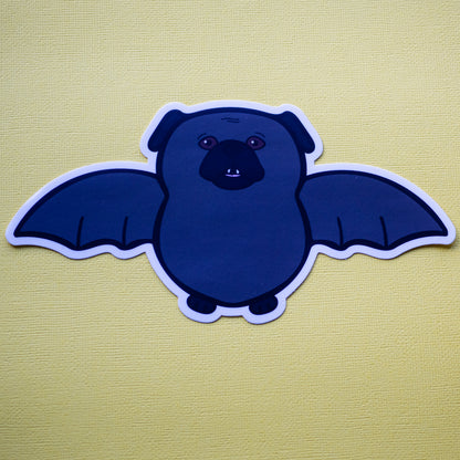 Batpug Bumper Sticker