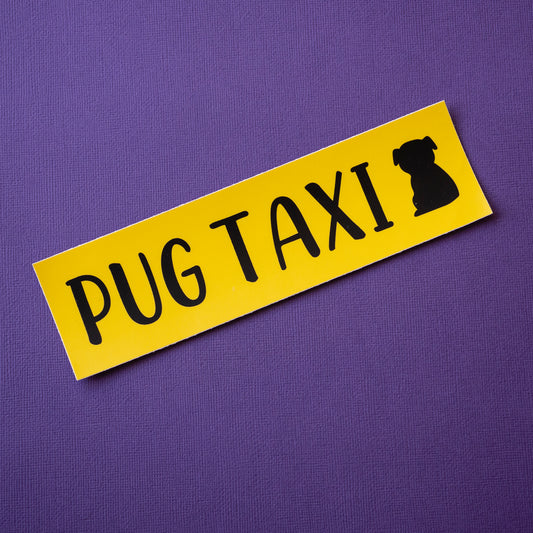 Pug Taxi Bumper Sticker