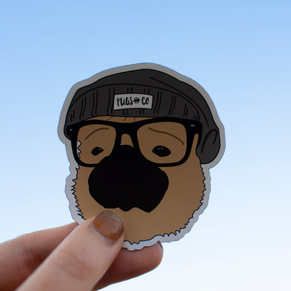 Hipster Fawn Pug Magnet